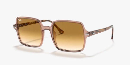 culos de sol Ray Ban 1973 - Square ii 128151 - Marrom transparente